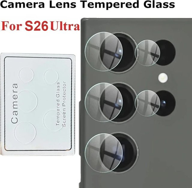 Kratzfester Rückkamera-Objektiv-Glasschutz für Samsung Galaxy S25 Edge, S24, S23 und S22 FE Plus in Transparent - Bild 1