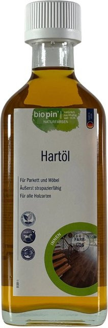 Biopin Hartöl Transparent Satin-Glanz Wasserabweisend und Lebensmittelecht 0,25 l - Bild 1