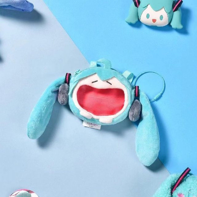 Bandai Hatsune Miku Q Version Figur, Plüsch Mini Tasche, Blau - Bild 1