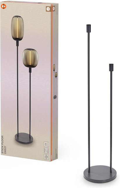 Osram Decor Stick Floor Standleuchte in Dunkelgrau, Höhe: 146 cm, 2x E27, ohne Leuchtmittel - Bild 1