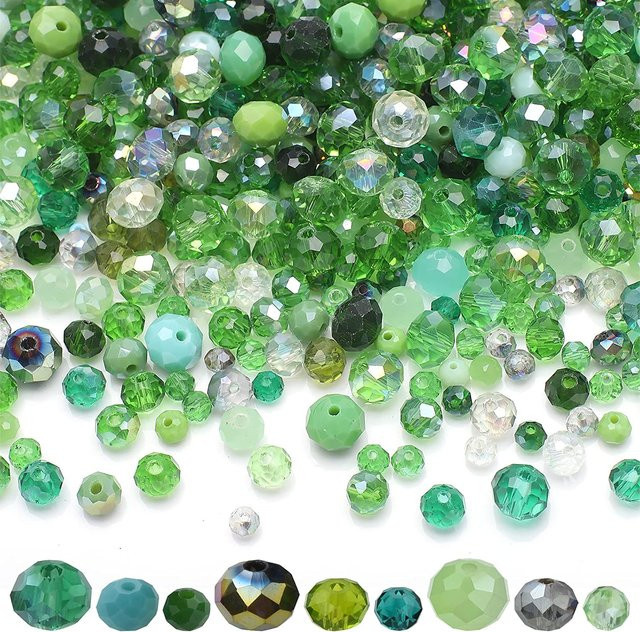 YUANZHIRUN Glas Rondelle Spacer, Kristall, Bunt, Unisex - Bild 1