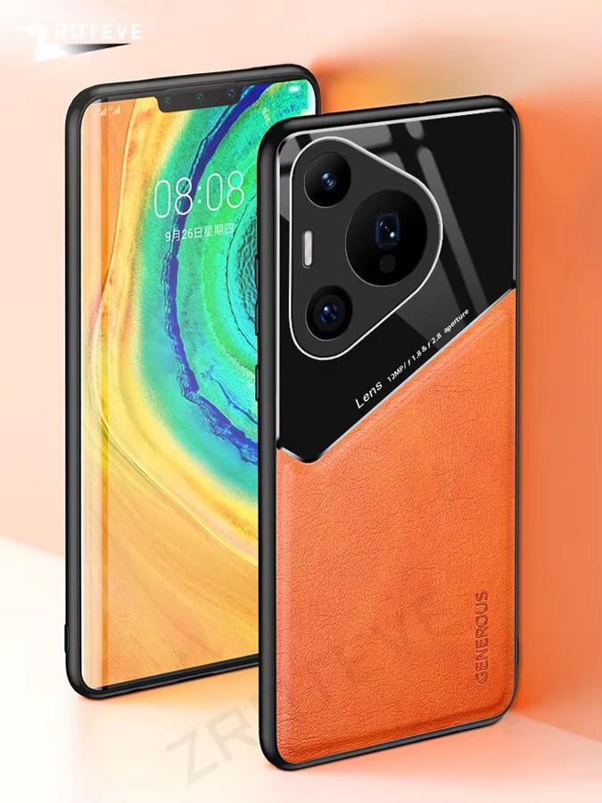 Zroteve Schutzhülle mit Ledertextur und weichem Rahmen für Huawei Pura 80 Pro, Pura 70 Ultra und P70 5G in Schwarz - Bild 6