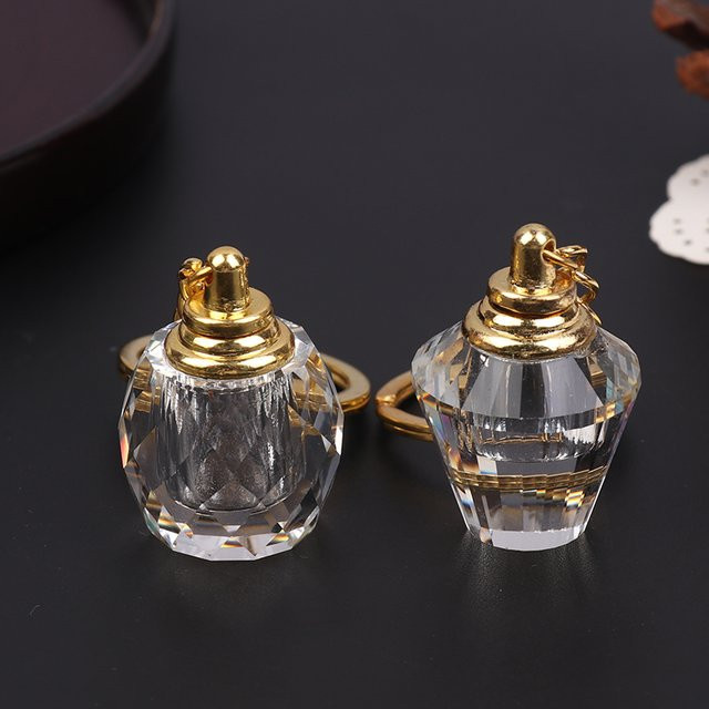 Velishy Mini-Glas-Parfümflasche mit Schlüsselanhänger, Damen - Bild 1