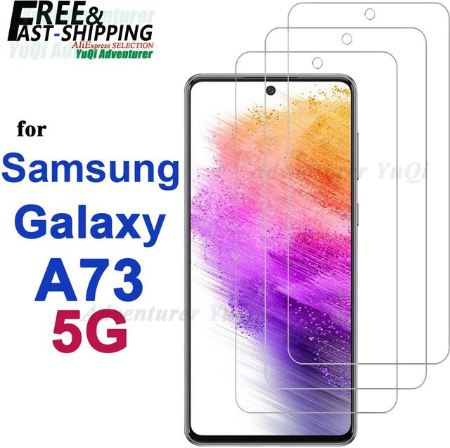 Samsung Displayschutzfolie aus gehärtetem Glas für Galaxy A73, transparent - Bild 1