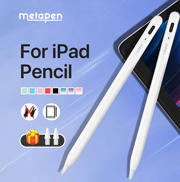 MetaPen A8 Stylus-Stift in Weiß für Apple iPad Pro, Air und andere Modelle (2018-2026) mit Neigungssensitivität und Pixel-Präzision - Bild 1