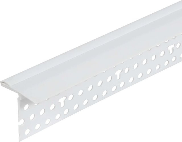 Trimtex Protektor Schattenfugenprofil für Trockenbau in Weiß mit 3 mm Abdeckstreifen, B: 35 mm, L: 300 cm - Bild 1