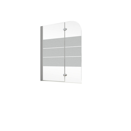 WELLWATER Badewannentrennwand Orion aus Echtglas in Weiss, B/H: 112 x 140 cm - Bild 2