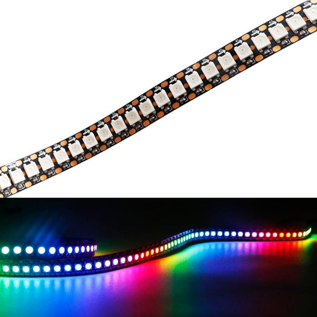 TNALANT WS2812B WS2815 RGBIC LED-Streifen, adressierbarer Smart 5050 SMD LED-Streifen mit 144 LEDs/m, Multicolor und Weiß, DC5V/12V - Bild 1
