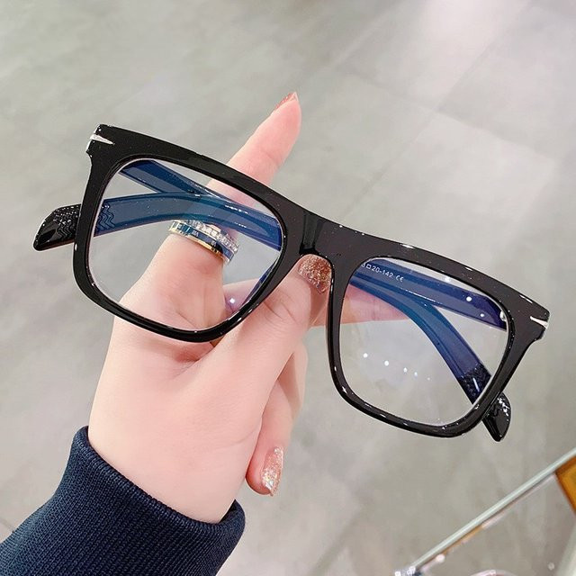 ShangeWFJia Korrektionsbrille, quadratisch, Vollrand, Kunststoff, schwarz, Unisex - Bild 1