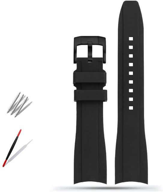 Uhrenarmband Kautschuk, 20 mm, 22 mm, Schwarz, Unisex - Bild 1