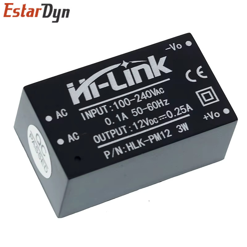 Estardyn Mini Netzteil Modul HLK-PM01 HLK-PM03 HLK-PM12 AC-DC 220V zu 5V/3,3V/12V in Schwarz - Bild 3