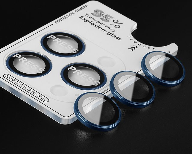 2-3 Stück Gehärtetes Glas Kamera-Objektivschutzglas für Apple iPhone 17 Pro Max und 17 Air in Grau - Bild 1