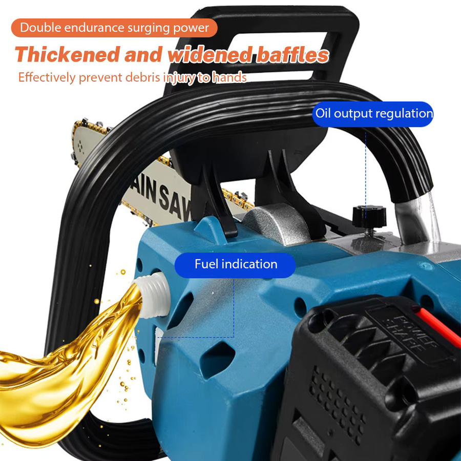 Bürstenlose 18-Zoll-Elektrokettensäge von Makita für LXT Akkus, Blau, 3000W kabelloses Gartenwerkzeug - Bild 4
