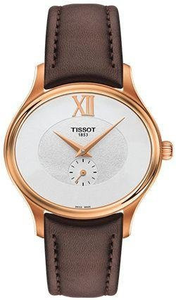 Tissot Armbanduhr T-Classic, Quarz, Edelstahl, Leder, Grau, Damen - Bild 1