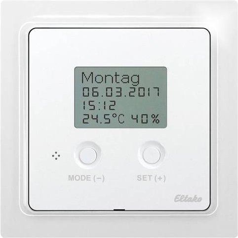 Eltako BUTH55ED/12V DC-wg Eltako Bus-Uhren-Thermo-Hygrostat Aufputz in Weiß - Bild 1