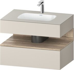 Duravit Einbauwaschtisch-Möbel-Set Qatego in Beige, B/T/H: 80 x 55 x 60 cm - Bild 1