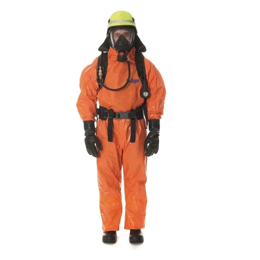 Dräger Chemikalienschutzanzug SPC 4800 CLF Overall in Orange, Größe L - Bild 2