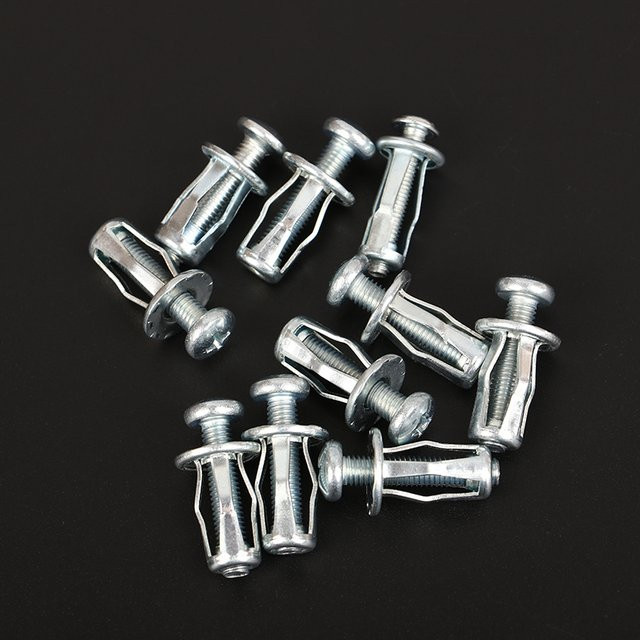 10 Sets Metall Blütenblatt Muttern und Schrauben für Hohlwände in Silber M4 M5 M6 - Bild 1
