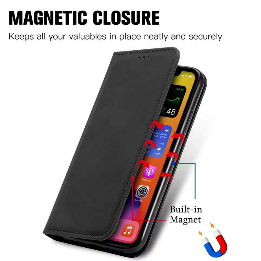 Stoßfeste PU-Leder Flip Brieftasche für Motorola Edge 70, 60 Fusion, 50 Neo, 60 Pro Ultra und Moto G86 Power in Schwarz oder Grau - Bild 3