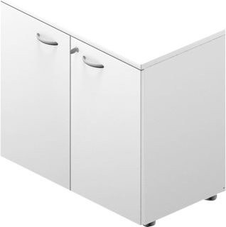 Anstell-Flügeltürenschrank Arlon Office in Weiß, B/T/H: 80 x 45 x 73 cm - Bild 1