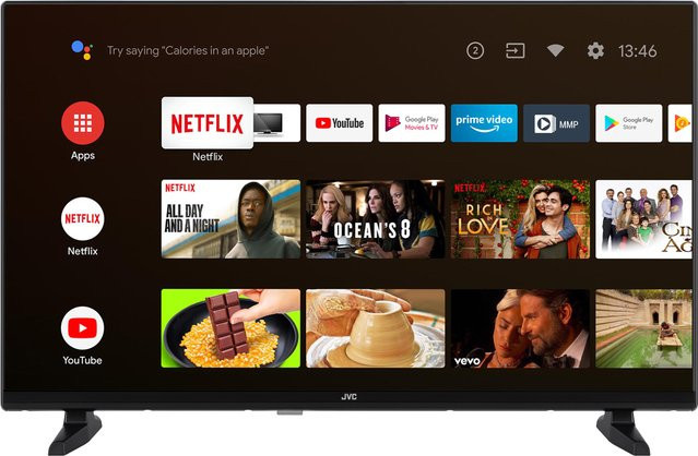JVC Android Smart TV LT-32VAH3355 HD-Ready LED-Fernseher mit HDR und Triple-Tuner in Schwarz - Bild 1