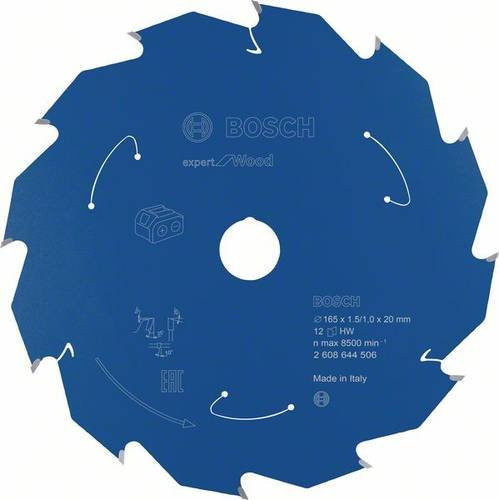 Bosch Expert Wood Kreissägeblatt mit 12 Zähnen, Durchmesser: 165 mm, Bohrung: 20 mm - Bild 1