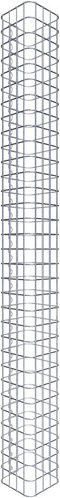 Gabiona Gabionensäule aus verzinktem Stahl, silbergrau, B/T/H: 22 x 22 x 160 cm, Maschenweite: 5 x 5 cm - Bild 1