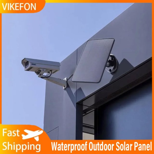 VIKEFON Solarpanel 4 W, wasserdichtes Silizium-Solarpanel mit IP65 Schutz, schwarz - Bild 1