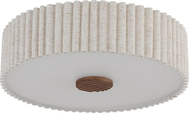 Deckenleuchte JANNIE von GLOBO Lighting in Beige und Braun, runde Metalllampe mit E27 Fassung - Bild 1