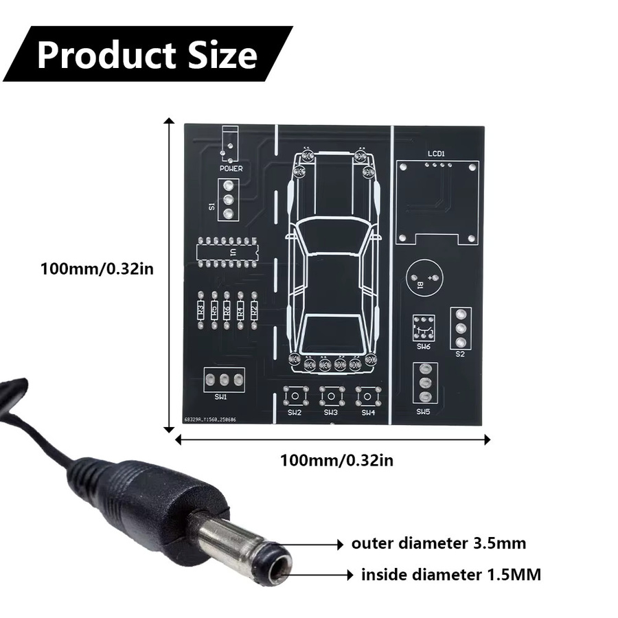 Aideepen DIY Auto Fahren Simulation Löten Praxis Kit, Schwarz - Bild 4
