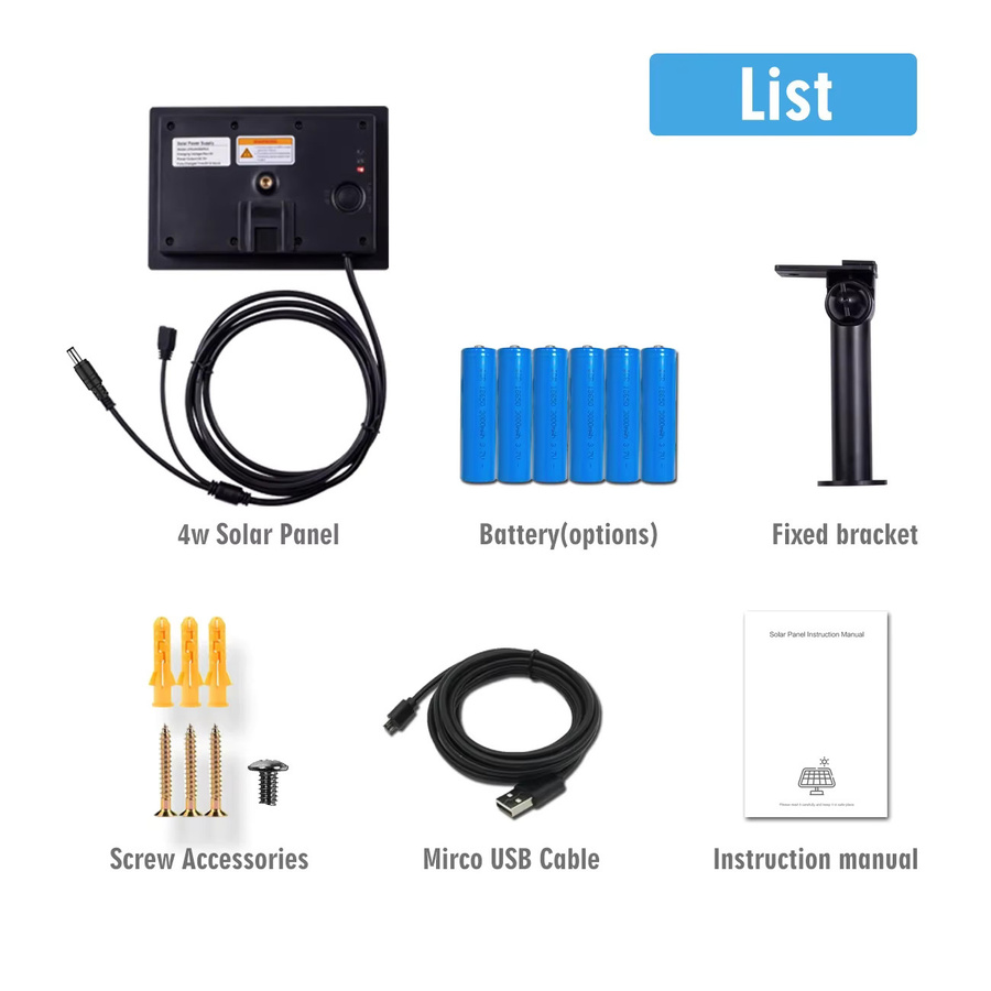 iXSolarleap Solarpanel IP66 wasserdicht 12 V in Schwarz zur Stromversorgung von Gartenbeleuchtung oder Flutlicht mit 18650-Batterie-Installation - Bild 6
