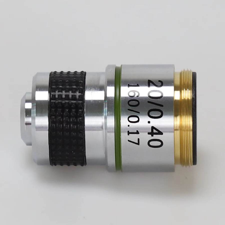 Datyson Mikroskopobjektiv 20X Premium in Silber mit Messing-Konstruktion und RMS-Gewinde (Modell: W2X0036B) - Bild 4
