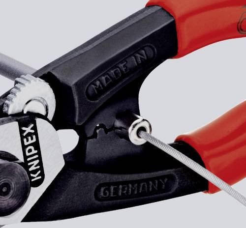 Knipex Drahtseilschere 95 61 190 aus Chrom-Vanadium-Stahl in Rot - Bild 1