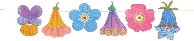 Rico Design Girlande Midsommar Magic Blumen Multicolor aus Papier - Bild 1