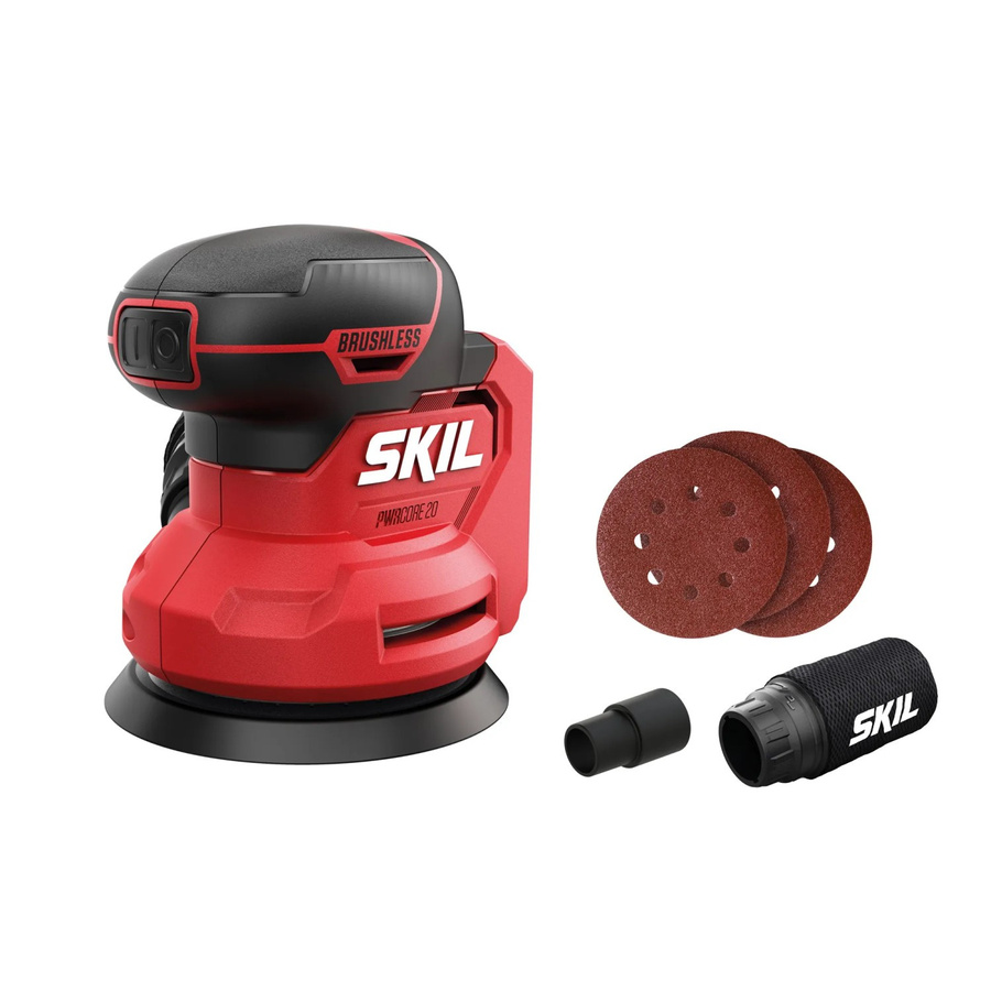 Skil Akku-Exzenterschleifer 3746CA Bürstenlos in Rot mit 125 mm Schleifscheibenaufnahme (ohne Akku und Ladegerät) - Bild 2