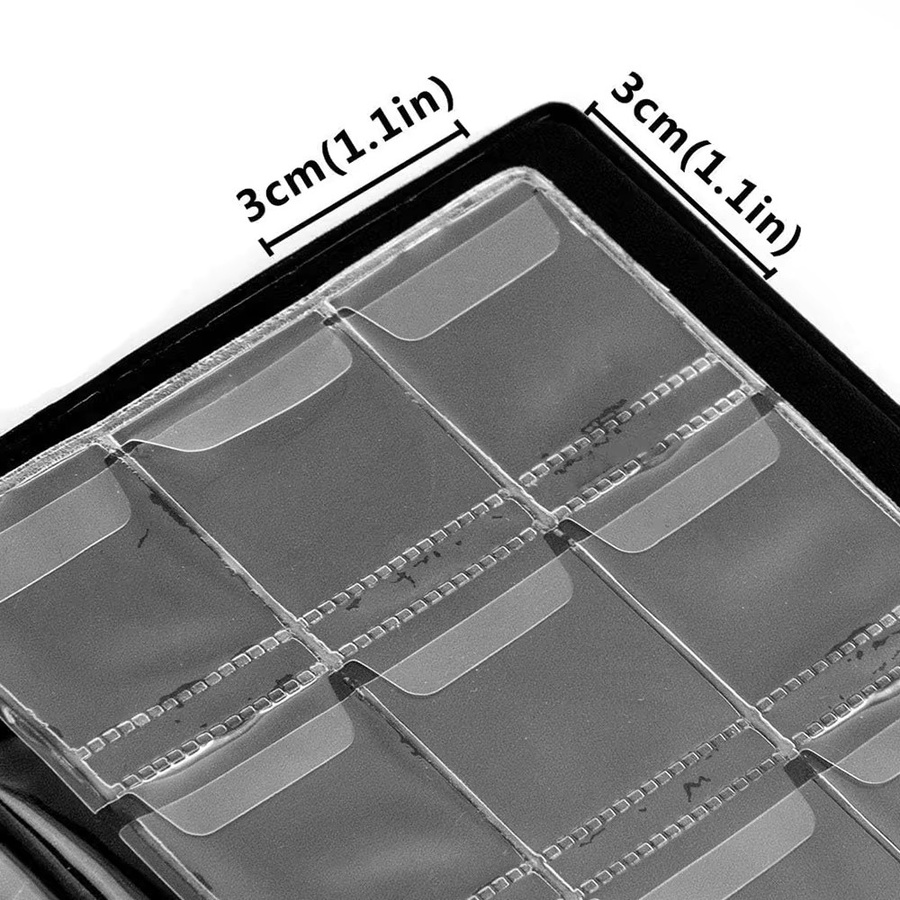Münzsammelbuch mit 120 Taschen in Schwarz aus Kunststoff für deine Gedenkmünzen und Sammlungen - Bild 2