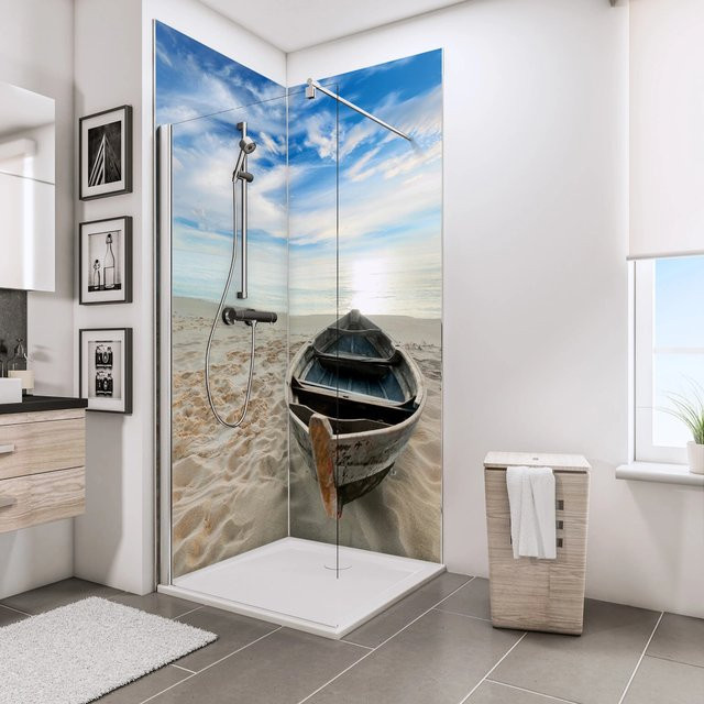 Schulte DecoDesign Duschrückwand Foto über Eck Ruderboot, mehrfarbig, B/T/H: 210 x 90 x 90 cm - Bild 1