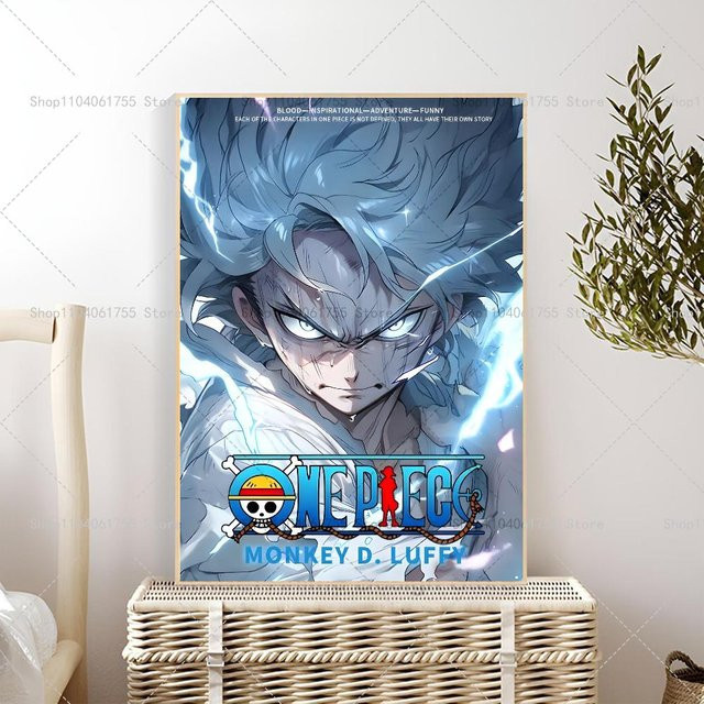 Wasserdichter Anime Poster Aufkleber von Scorpio Art Museum, Motiv One Piece, Mehrfarbig, Breite: 40 cm, Höhe: 60 cm - Bild 1