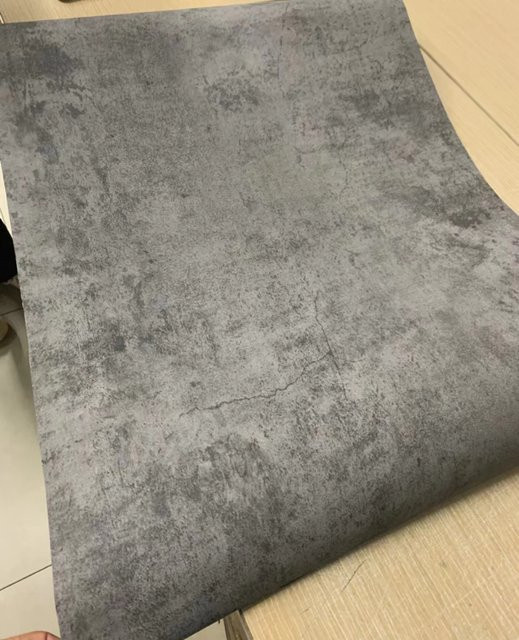 Selbstklebender Bodenaufkleber aus PVC in Zement-Optik, wasserdicht und ölbeständig, Farbe: Blau/Grau, Breite: 60 cm - Bild 1
