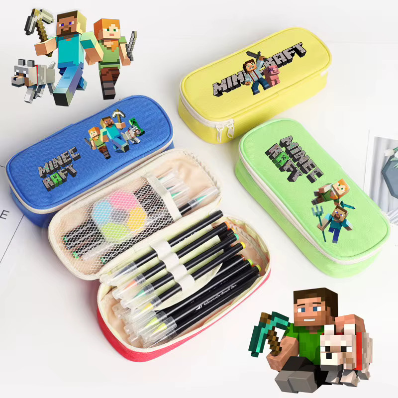Minecraft Federmäppchen mit Print für Schüler und Teenager mit Reißverschluss - Bild 2
