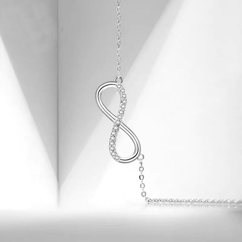 Anhänger-Halskette 925 Silber, Diamant, Zirkonia, Damen - Bild 2