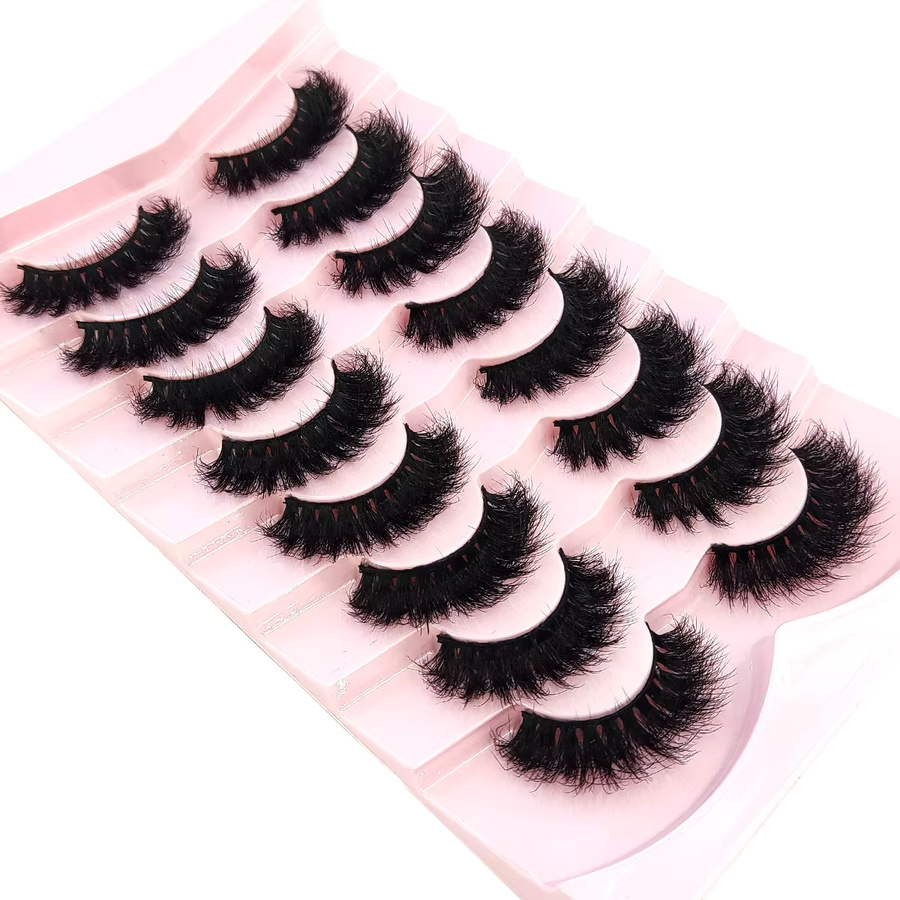HBZGTLAD Falsche Wimpern, 5/8 Paar, Schwarz, Natürlich, Unisex - Bild 3