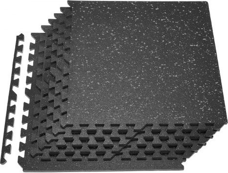 VEVOR Puzzle Fitnessmatten Set aus EVA-Schaum, 6 Stück, Schwarz-Grau, B/T/H: 61 x 61 x 1,4 cm - Bild 1