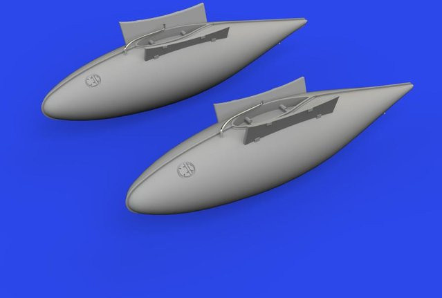 Eduard P-51D 165gal fuel tanks - Print, 1:72, Grau - Bild 1