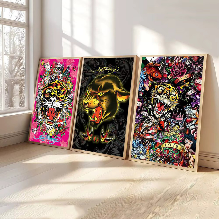 E-Ed H-Hardy DIY Sticky Poster Whitepaper Vintage Kunstwerk in Weiß - Bild 2
