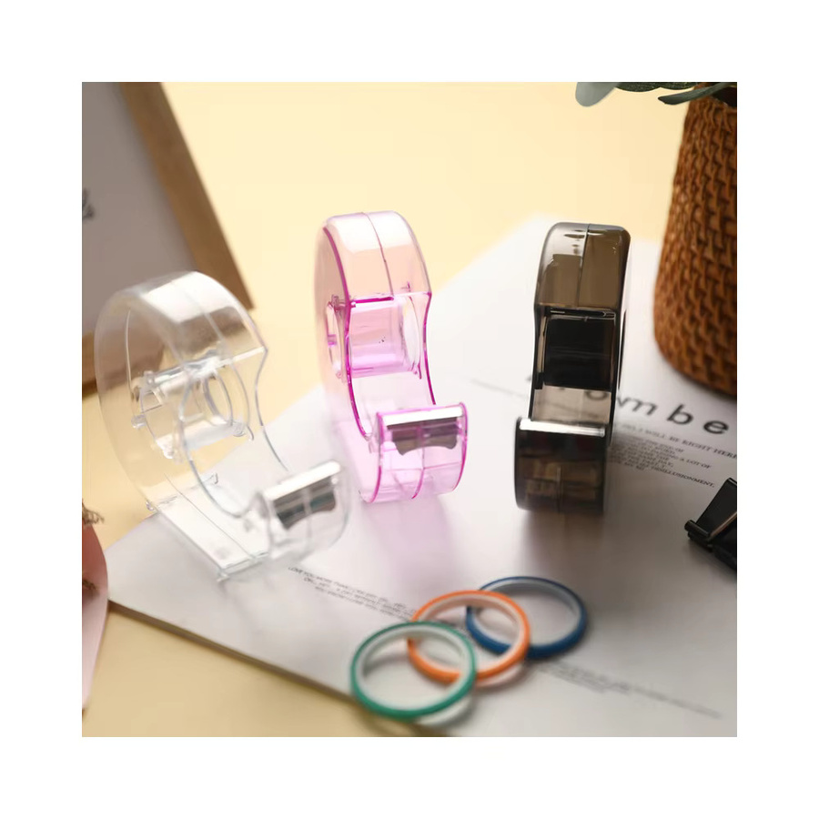 Acryl-Klebebandspender und Klebebandcutter aus Kunststoff in Multicolor für Büro und Schule - Bild 3