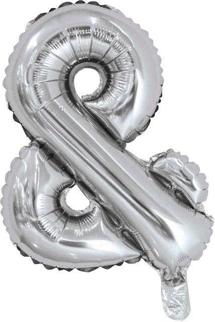 Rico Design Folienballon mit Symbol in Silber, Durchmesser: 36 cm - Bild 1