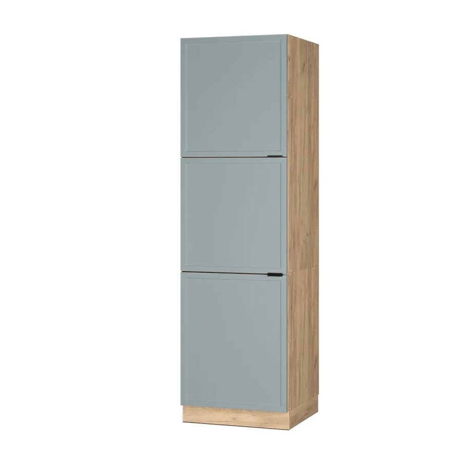 Vicco Vorratsschrank Fame-Line Eiche Hellblau-Grau mit 3 Türen und Soft-Close-Scharnieren, Breite: 60 cm - Bild 2