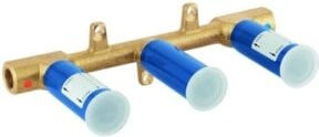 Grohe Universal-Einbaukörper für Waschtisch-3-Loch-Wand-Armatur in Silber - Bild 1