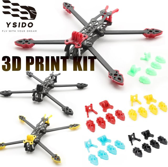YSIDO 3D-Druck-Kit für Mark4 7 Zoll FPV Renn-Drohne in Grün, Kamera- Montage, Antennen- und Motormontage für Quadcopter-Rahmen - Bild 1